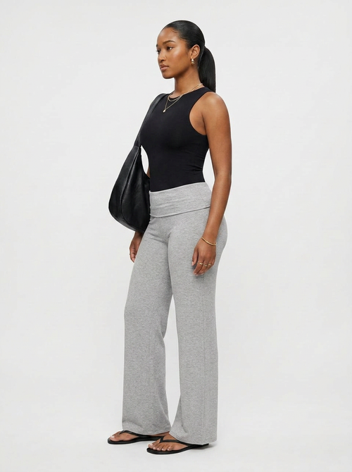 Soft Drape Fold-Over Pant