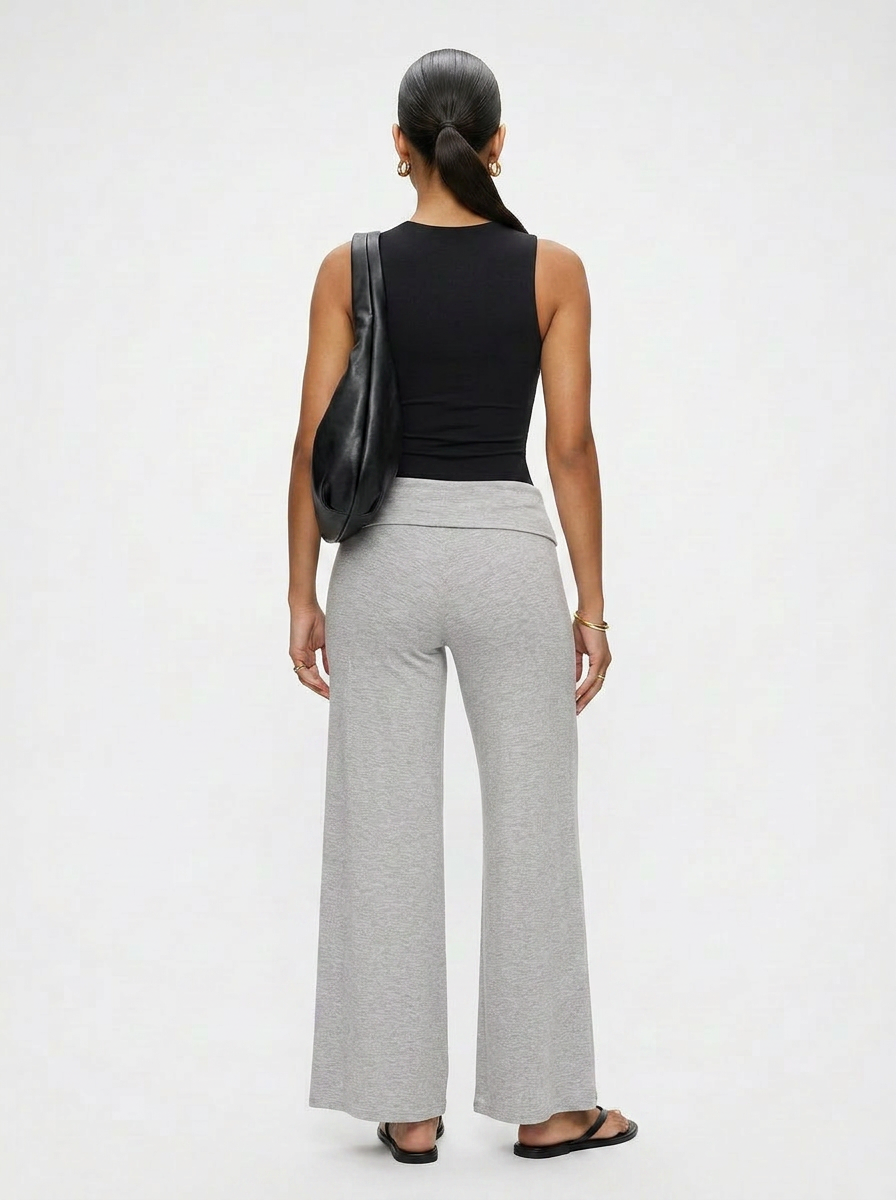 Soft Drape Fold-Over Pant